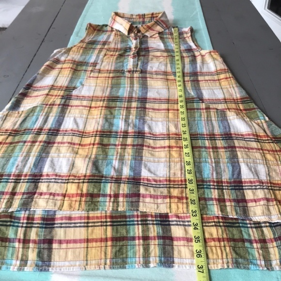 Umgee Sleeveless Colorful Plaid Print Tunic Dress - Picture 10 of 12